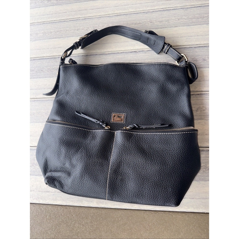 Dooney & Bourke Dillen Purse Pebble Grain Zipper Pocket Sac Shoulder Bag Black